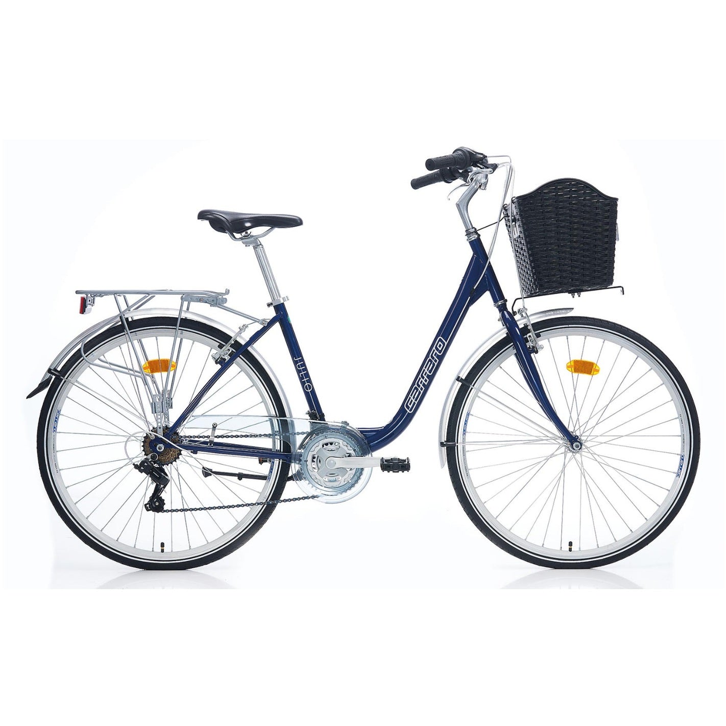 Carraro Julio 28 Jant V-Fren Şehir Bisikleti (Metalik Mavi Gümüş)