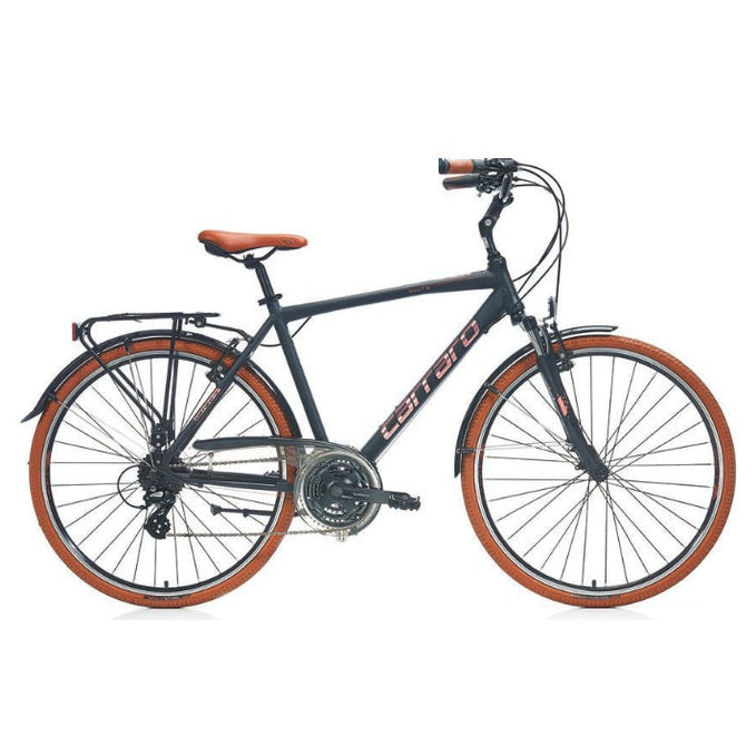 Carraro Elite 804 28 Jant V Fren Şehir Bisikleti (Mat Siyah-Kahve-Bakır)
