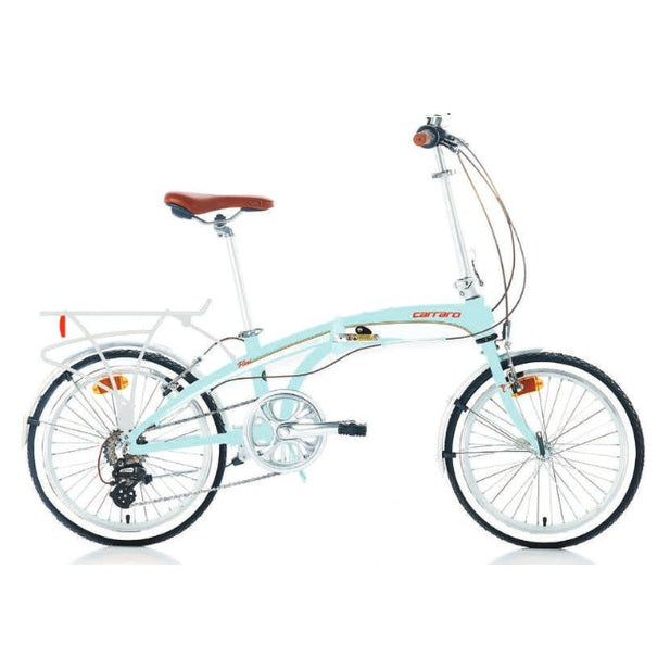Carraro Flexi Classico 20 Jant V Fren Katlanır Bisiklet (Pastel Yeşil Beyaz)