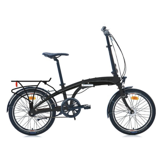 Carraro Flexi Nero 20 Jant V Fren Katlanır Bisiklet (Mat Siyah Krom Kırmızı)