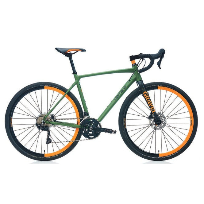 Carraro Gravel G2 28 Jant Hd Gravel Bisikleti (Mat Haki Turuncu)