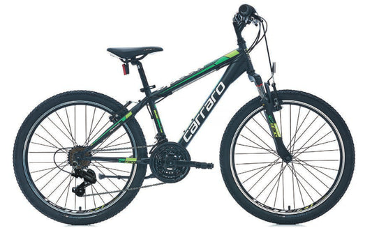 Carraro Speed 240 24-Jant V-Fren Dağ Bisikleti (Mat Siyah-Kırmızı)