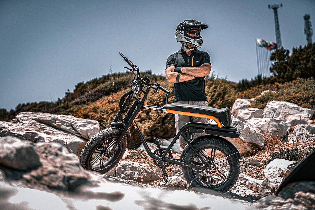 Alba Motobike Elektrikli Bisiklet Siyah Turuncu (16Ah)