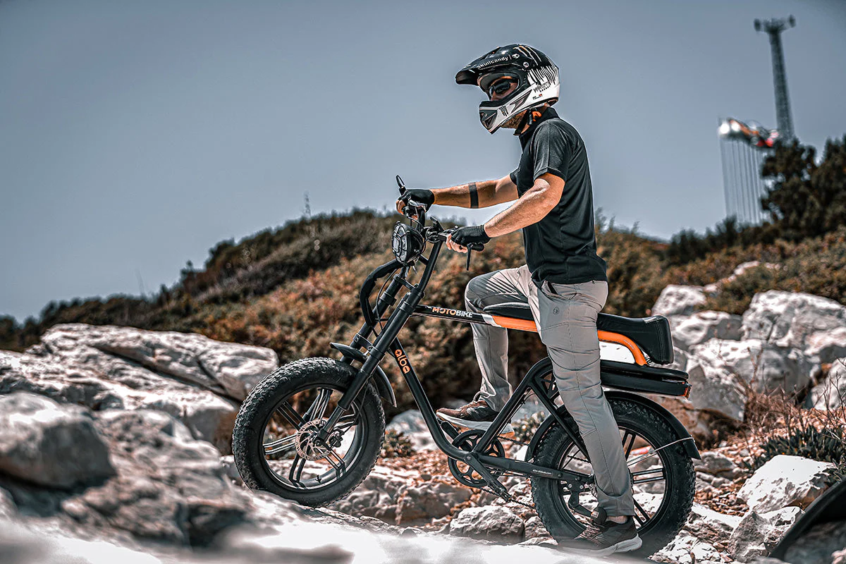 Alba Motobike Elektrikli Bisiklet Siyah Turuncu (16Ah)