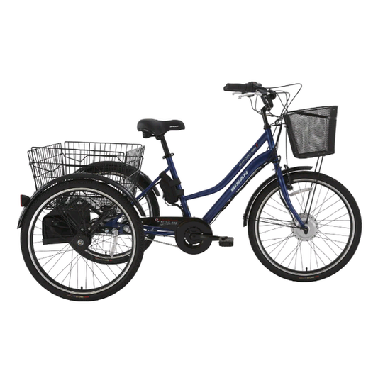 Bisan E-Porter Shimano Nexus 3 Elektrikli Kargo Bisikleti (Lacivert Beyaz)