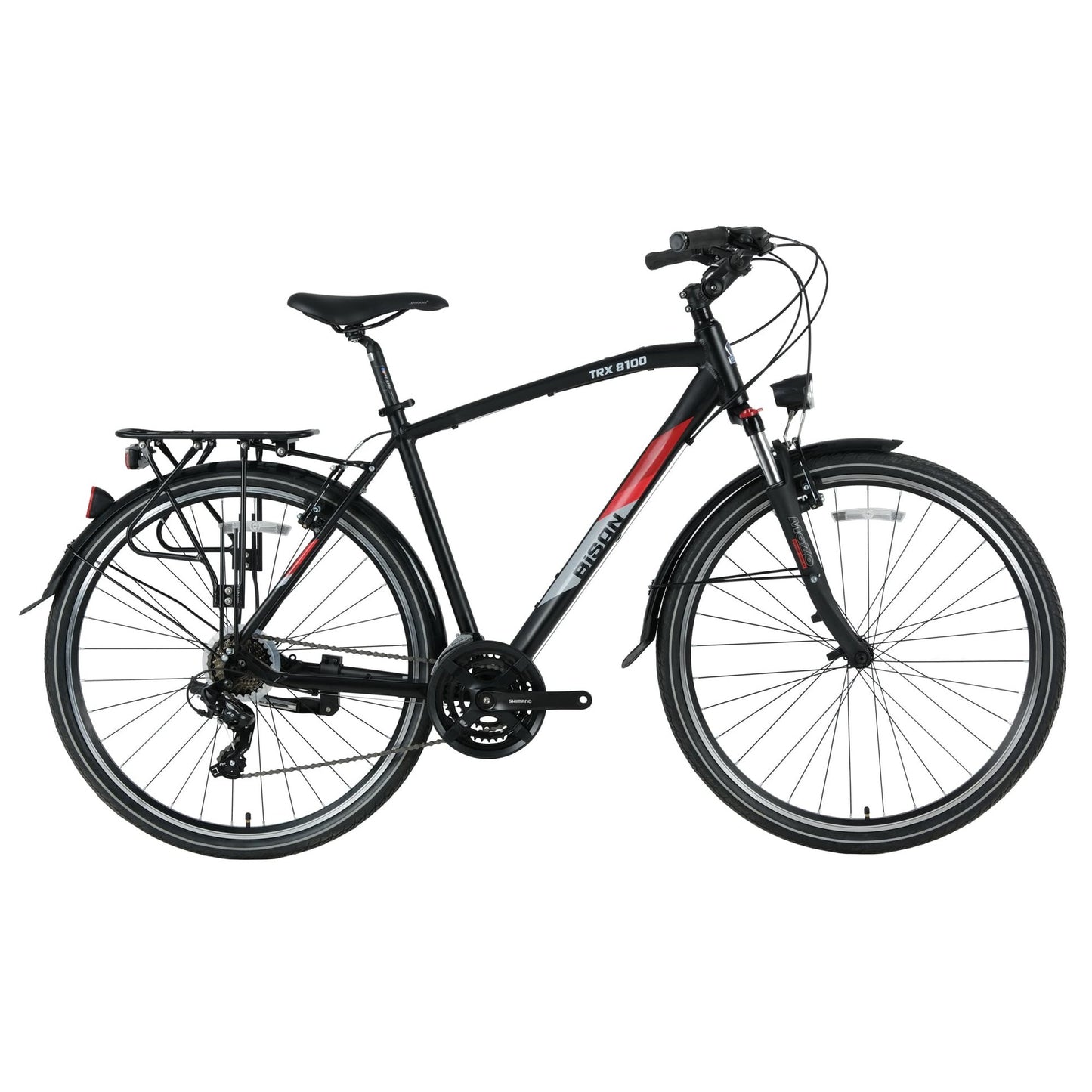 Bisan Trx 8100 City 28 Jant V-Fren Trekking Bisiklet (Siyah-Kırmızı)