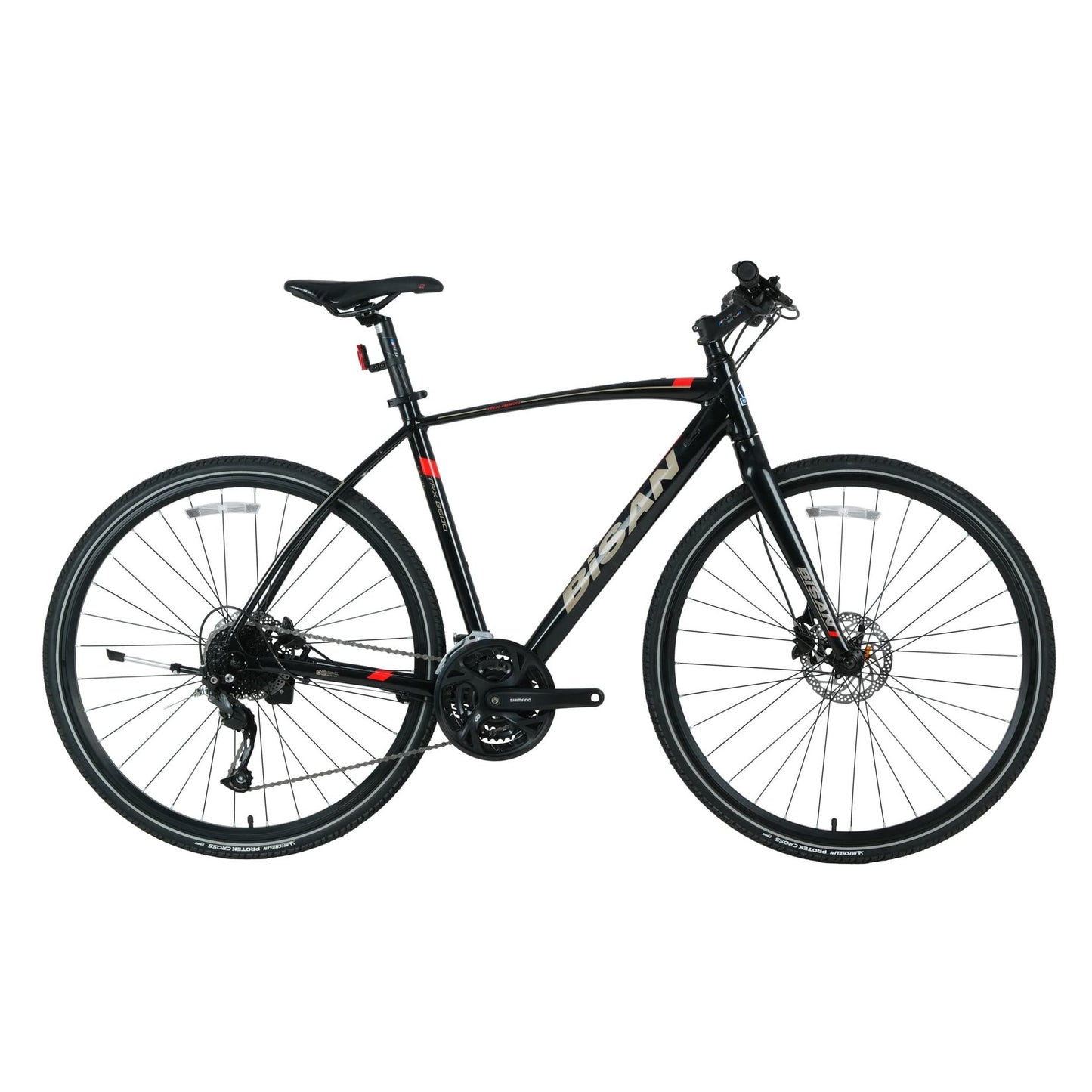 Bisan Trx 8600 28 Jant Hd Trekking Bisiklet Deore (Siyah-Kırmızı)