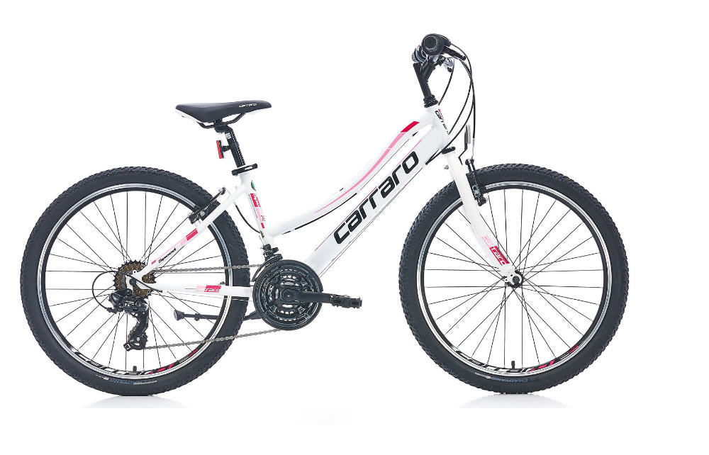 Carraro Speed 242 24-Jant V-Fren Dağ Bisikleti (Fuşya-Beyaz-Lila)
