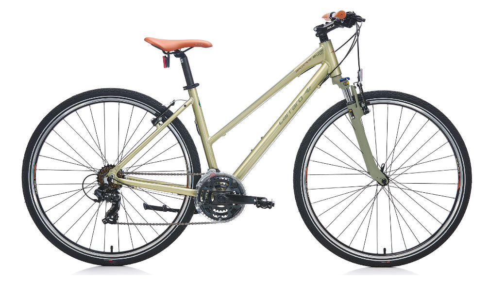 Carraro Sportive 222 28 Jant V Fren Şehir Bisikleti (Lime Yeşil Koyu Yeşil Kahverengi)