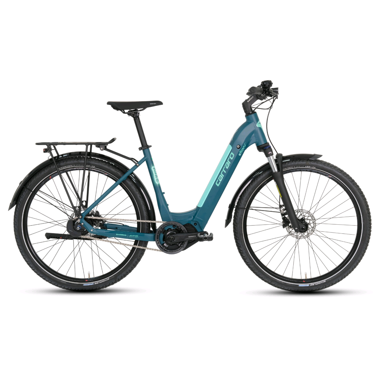 Carraro E-Flow X Nex-5 Di2 Hd Elektrikli Şehir Bisikleti (Turkuaz-Su Yeşili)