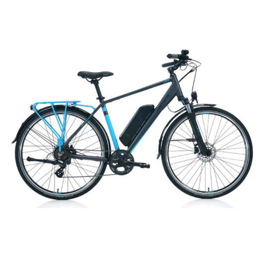 Carraro E-Life 2.1 28-Jant Hd Elektrikli Şehir Bisikleti (Mat Antrasit-Mavi-Siyah)