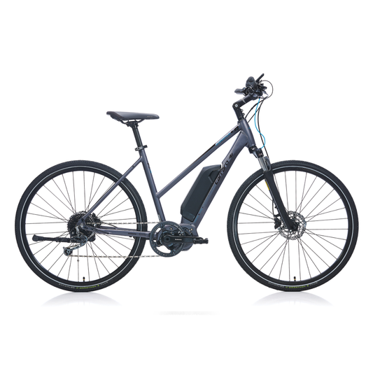 Carraro E-Sportive 6.2 Elektrikli Bisiklet (Mat Antrasit-Siyah-Mavi)