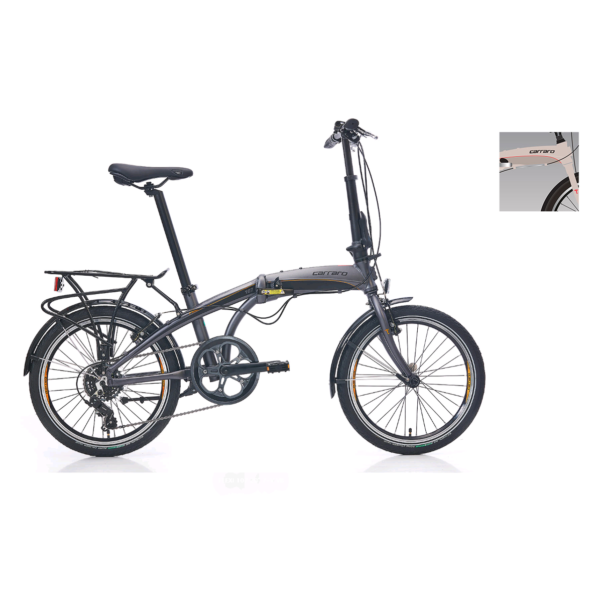 Carraro Flexi 107 20 Jant V Fren Katlanır Bisiklet (Pembe-Siyah-Kırmızı)