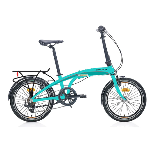 Carraro Flexi 107 20 Jant V Fren Katlanır Bisiklet (Turkuaz Siyah Kırmızı)