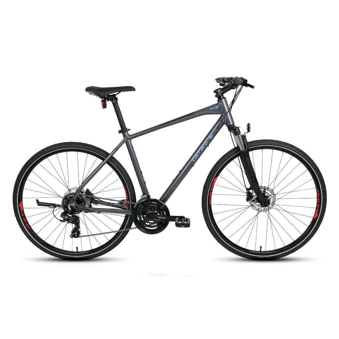 Carraro Sportive 223 28 Jant Hd Şehir Bisikleti (Antrasit Kırmızı Açık Mavi)