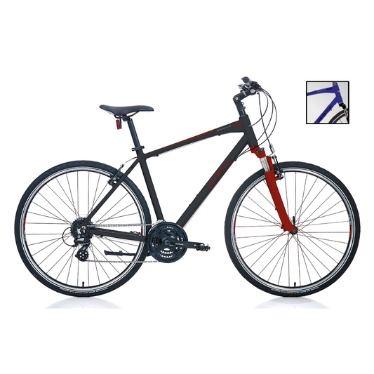 Carraro Sportive 224 28 Jant V-Fren Şehir Bisikleti (Manyetik Mavi-Siyah-Gümüş)