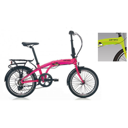 Carraro Flexi 106 20 Jant V Fren Katlanır Bisiklet (Lime Yeşil Siyah Kırmızı)