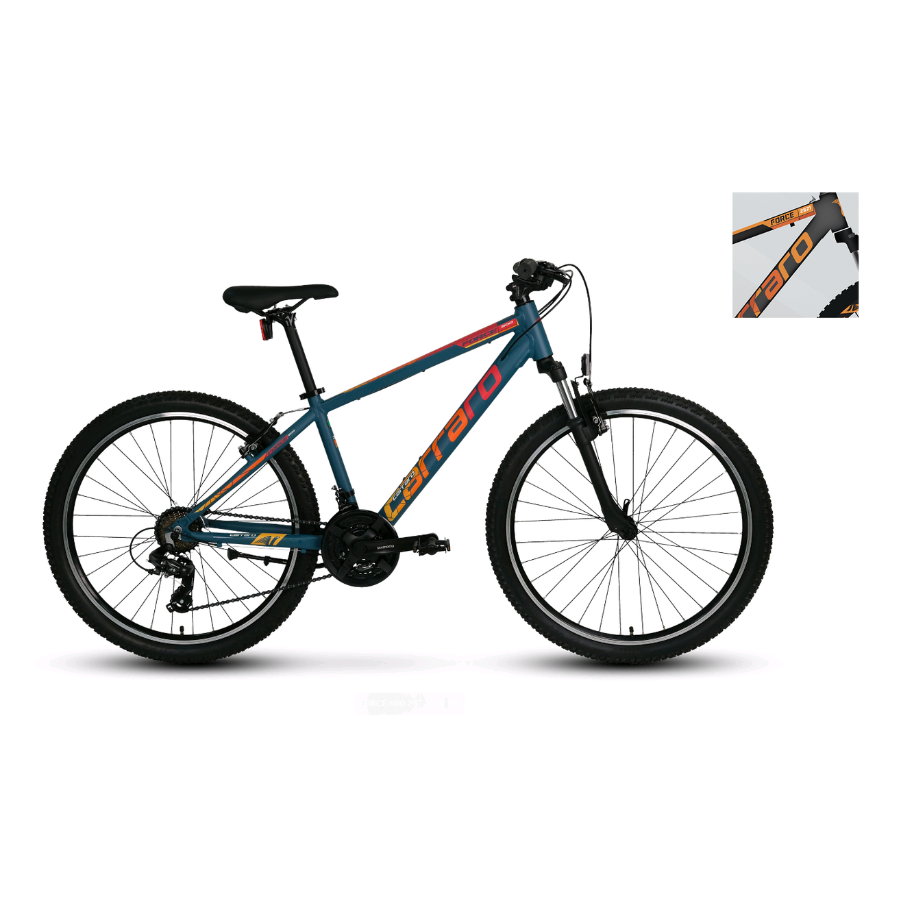 Carraro Force 600 26 Jant V-Fren Dağ Bisikleti (Antrasit-Turuncu-Beyaz)