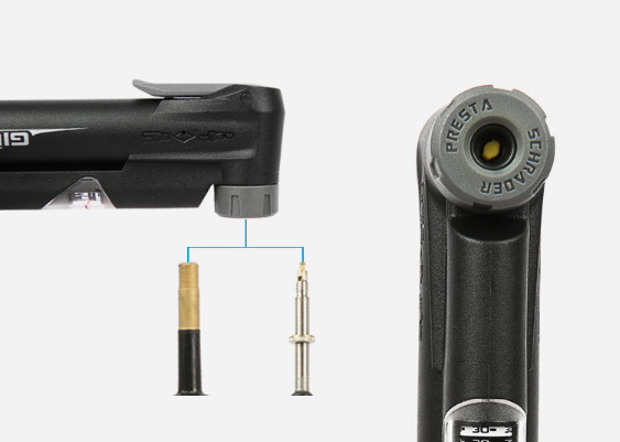 Giyo Gp-41CP Mini Bisiklet Pompası Basınç Göstergeli Clever Valve
