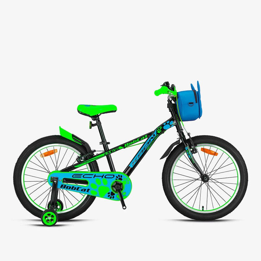 Kron Bobcat 16 Jant V Fren Çocuk Bisikleti (Siyah-Mavi-Yeşil)