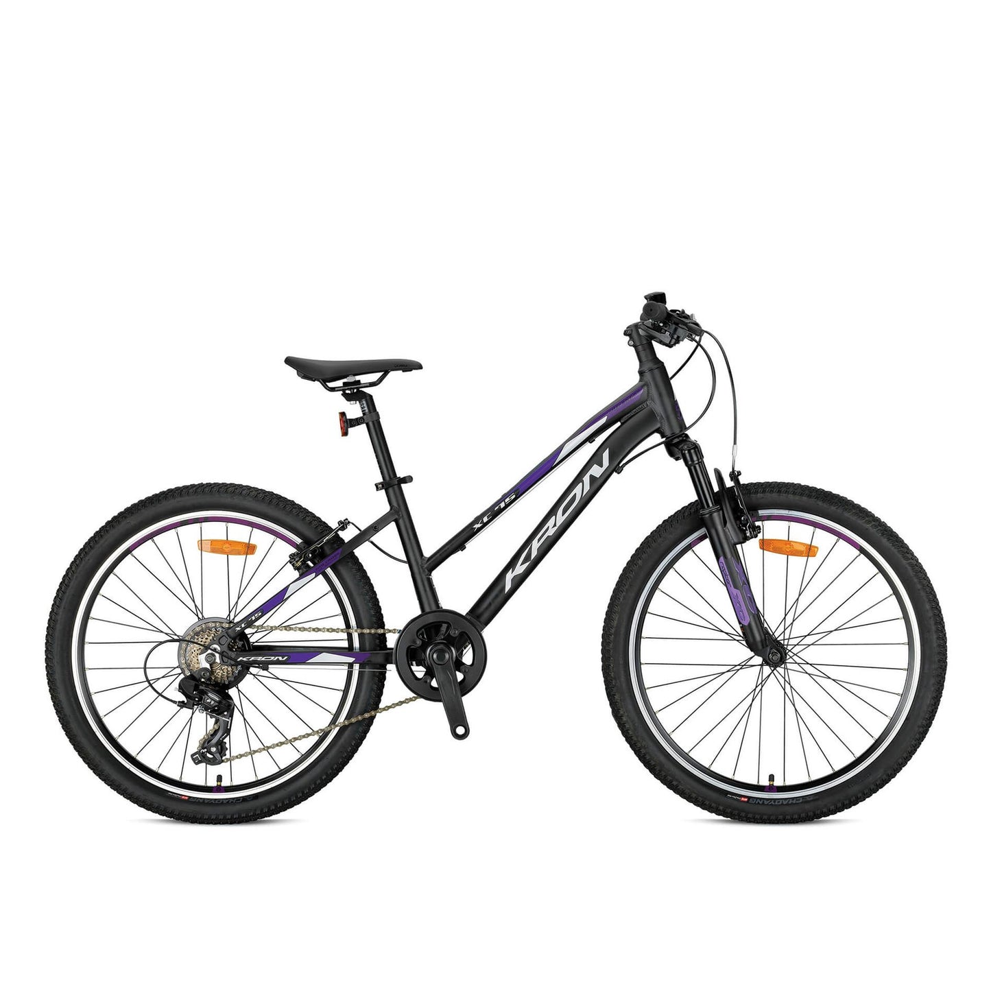 Kron Xc75 Lady 24 Jant V Fren Dağ Bisikleti (Mat Siyah-Mor-Gri)