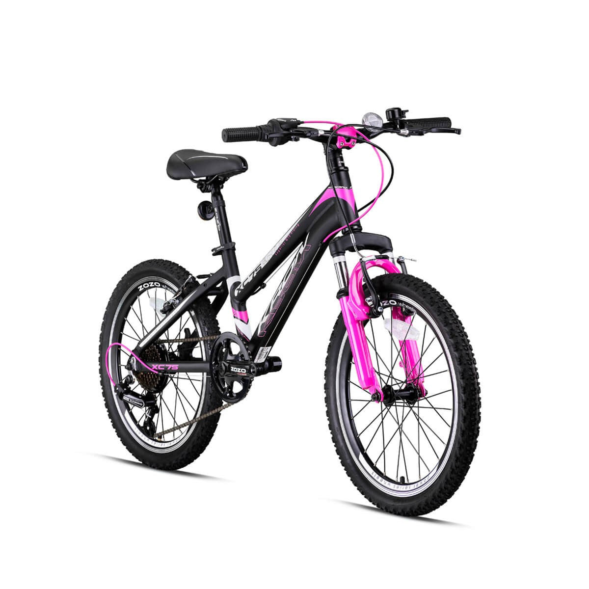 Kron Xc75 20 Jant V-Fren Çocuk Bisikleti (Mat Siyah-Gri-Mor)