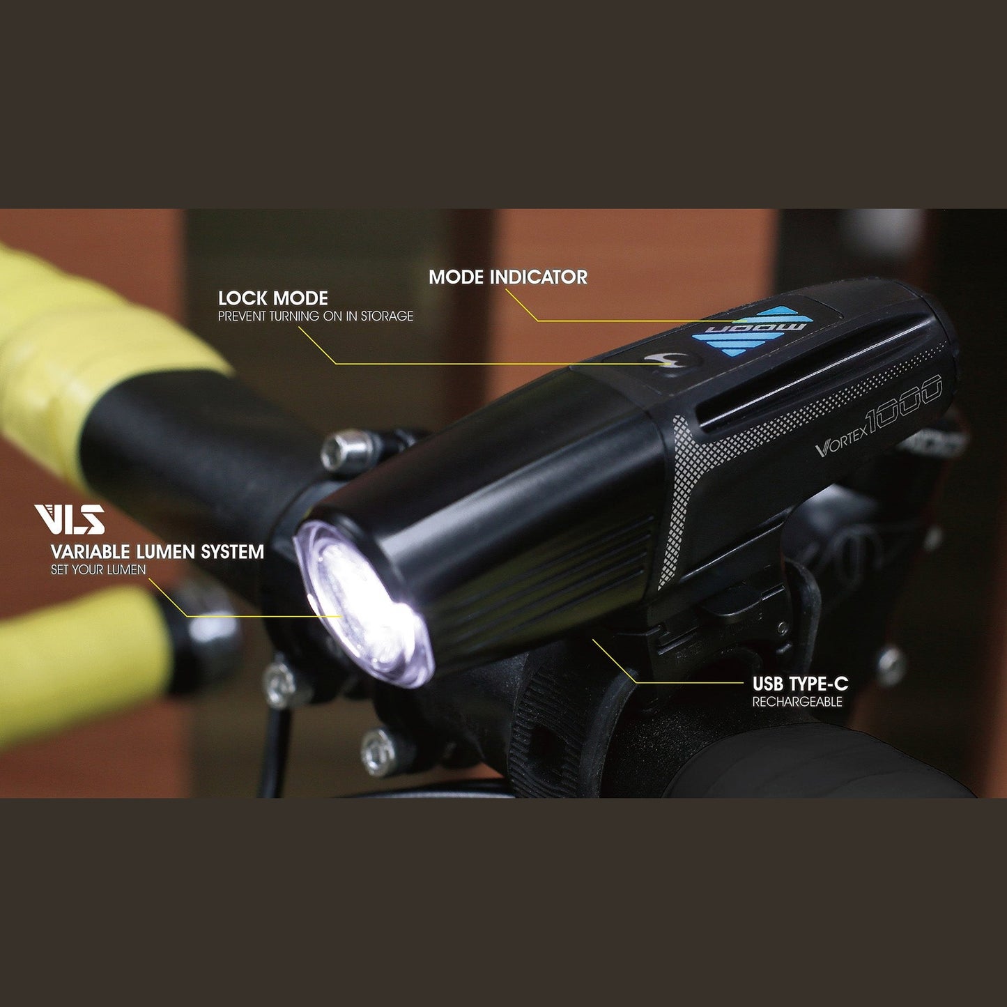 Ön Far Moon Meteor Vortex Pro 1300 Lm Usb