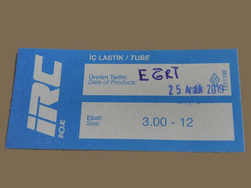 İÇ LASTİK 3.00-12 (EĞRİ SİBOP) (8564)
