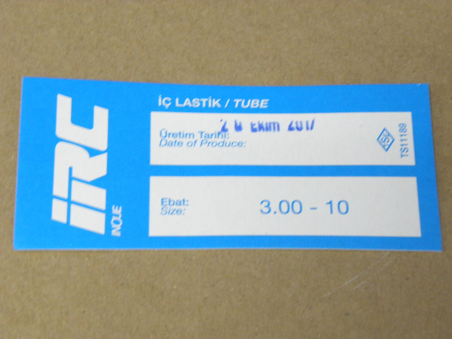 İÇ LASTİK 3.00-10 (EĞRİ SİBOP) (8561)