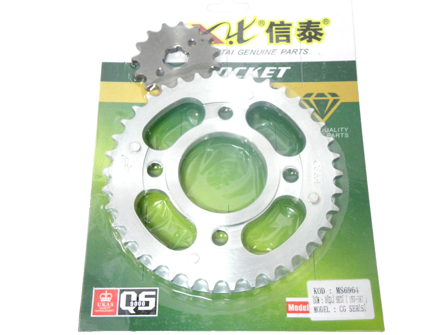 ARKA DİŞLİ - ÖN DİŞLİ SETİ 125 CG+CG 150 SERİSİ