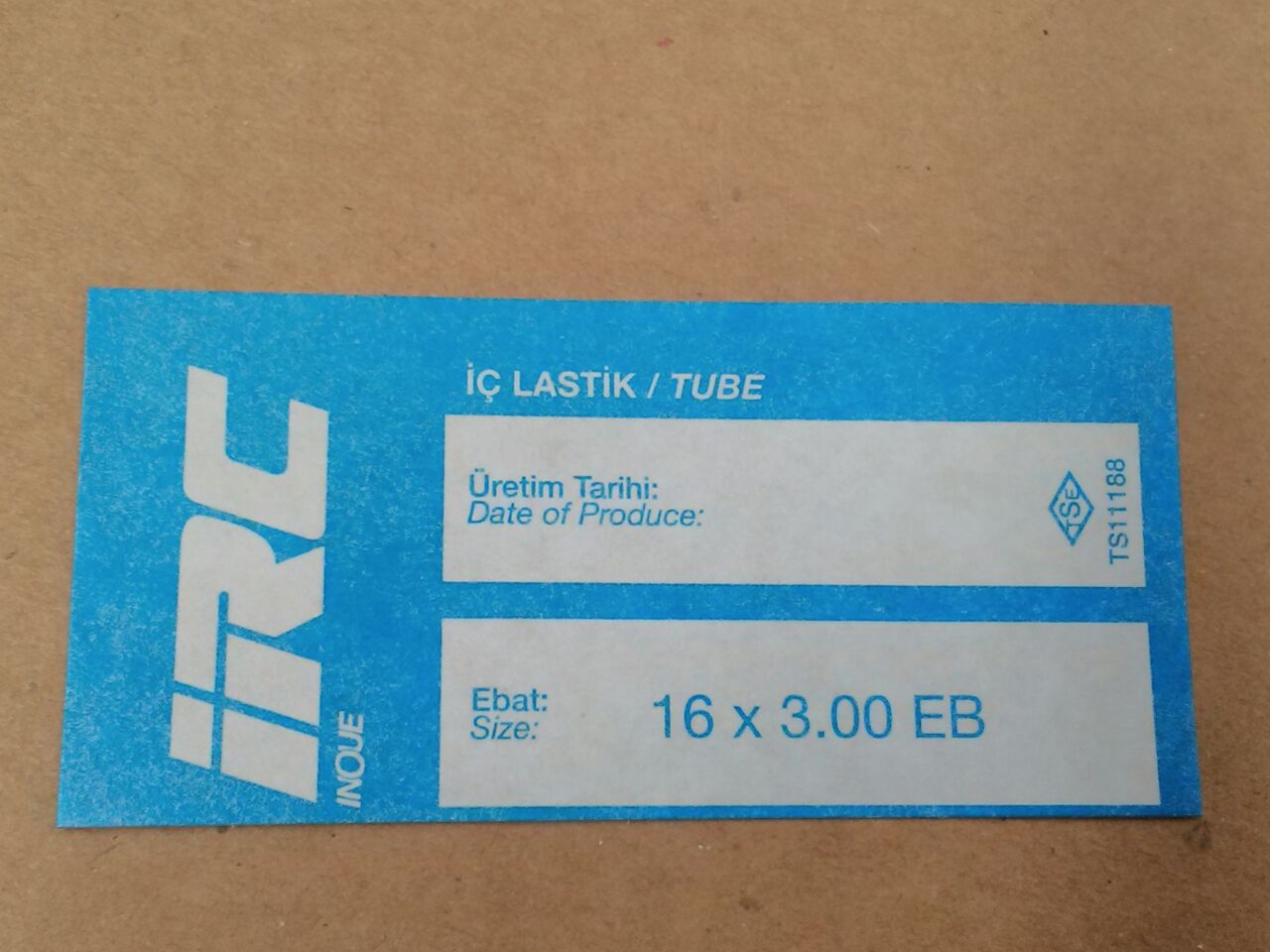 İÇ LASTİK 16x3.00 (EB CR-202) (8507)