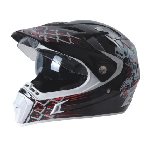 KASK CROSS LÜX NO:188 Kırmızı (Vizörlü) (M-L-XL)