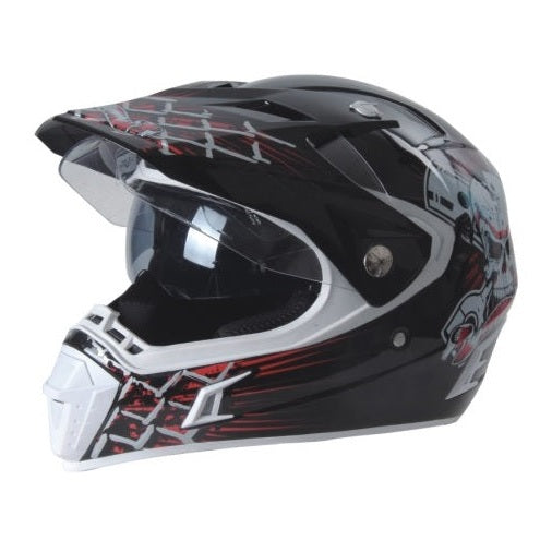 KASK CROSS LÜX NO:188 Kırmızı (Vizörlü) (M-L-XL)