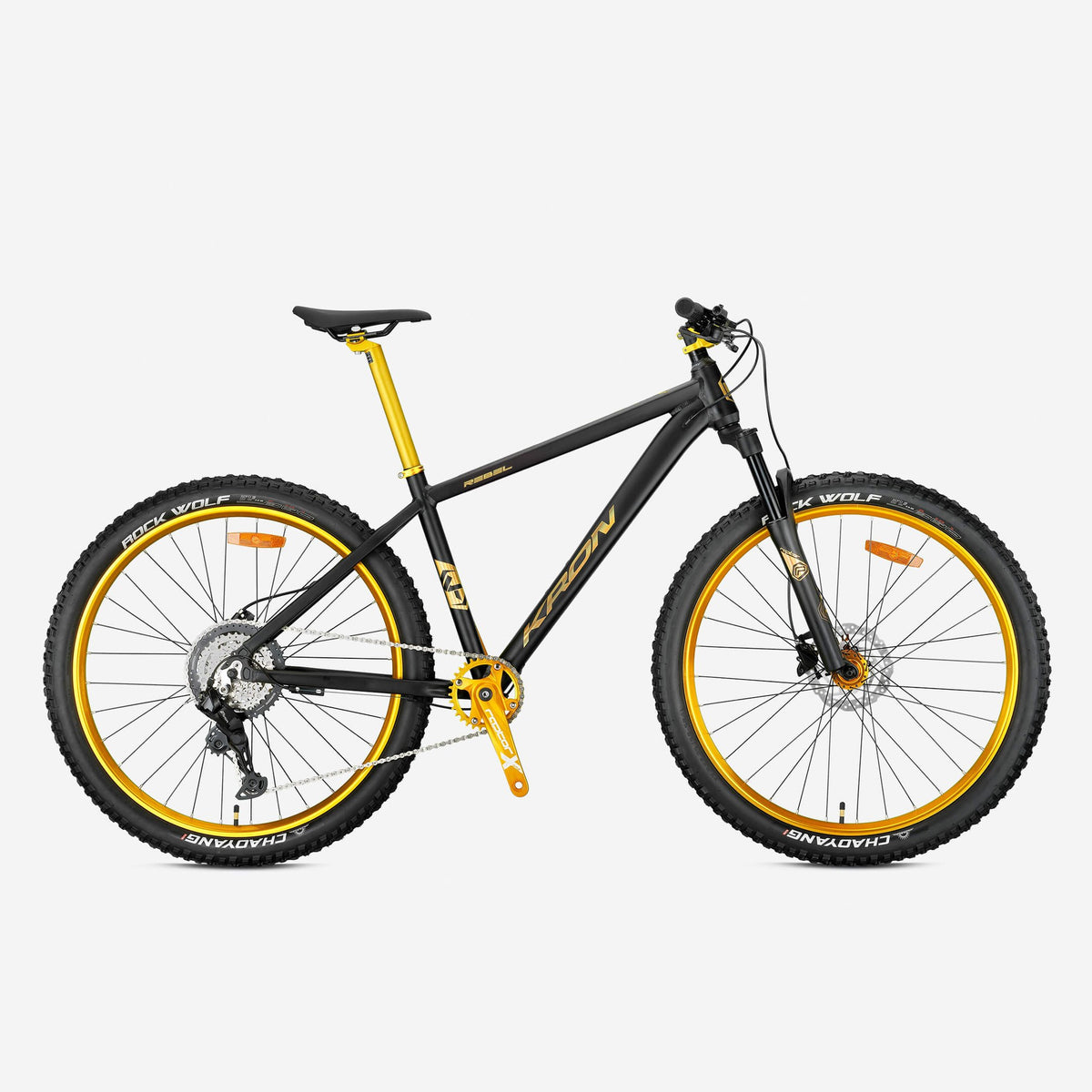 Kron Rebel 27.5 Jant Dağ Bisikleti (Mat Siyah-Sarı)