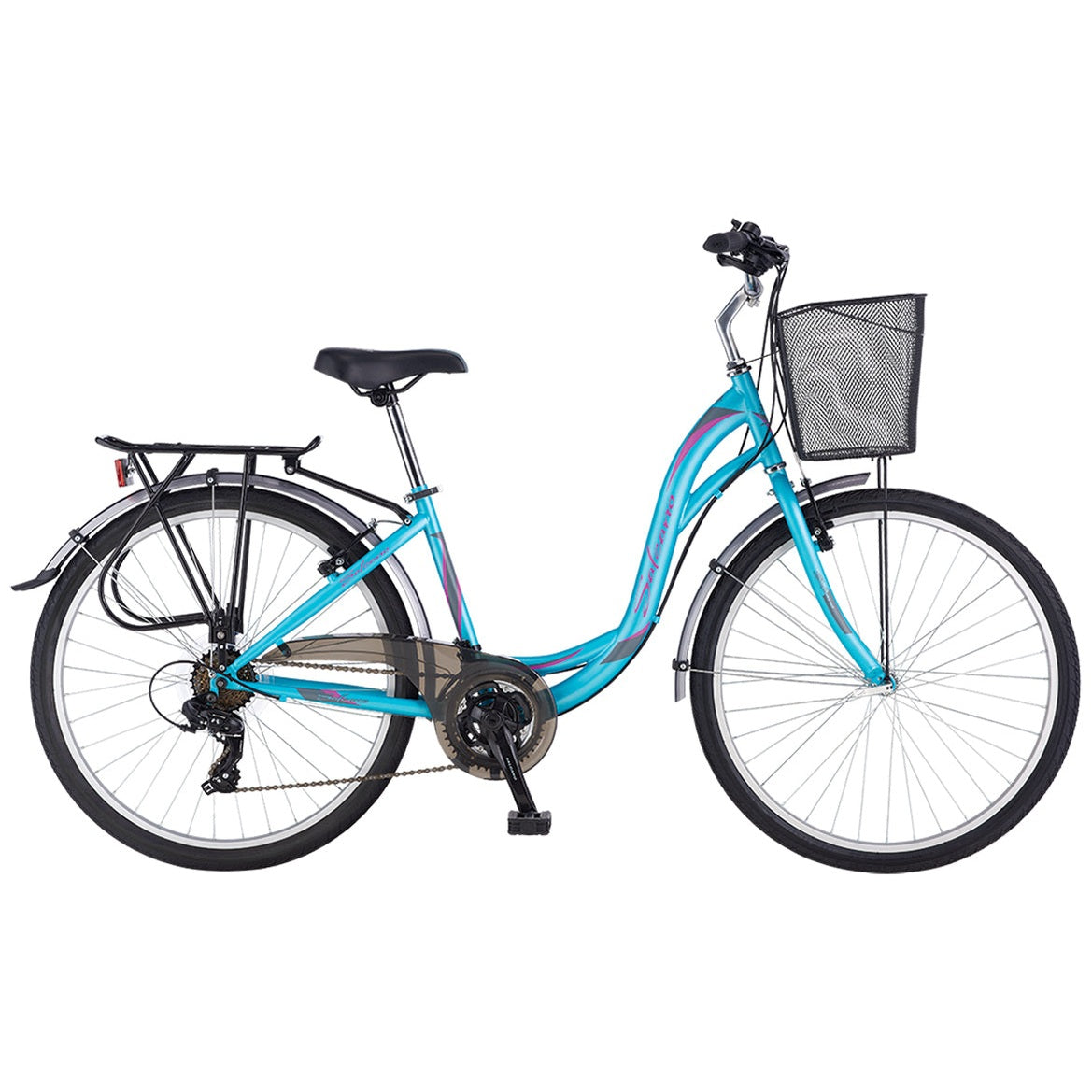 Salcano Bodrum 700 L 28 Jant Vr Şehir Bisikleti (Mat Yeşil Beyaz Gri)