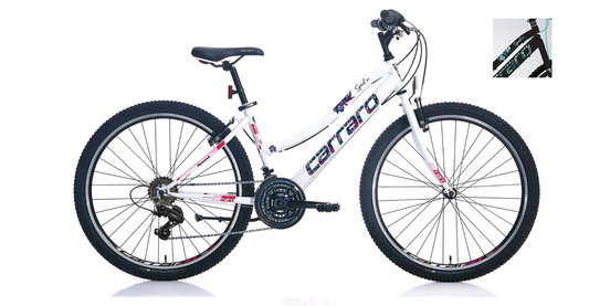 Carraro Speed 262 26 Jant V Fren Dağ Bisikleti (Mat Siyah-Turkuaz-Beyaz)