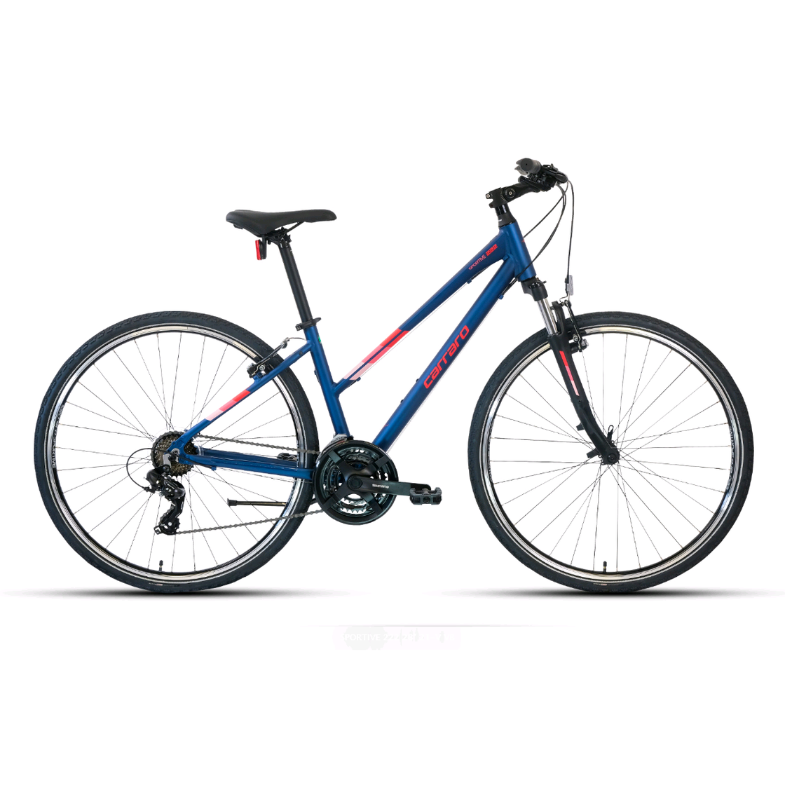 Carraro Sportive 222 28 Jant V-Fren Şehir Bisikleti (Mat Lacivert-Nar Çiçeği)