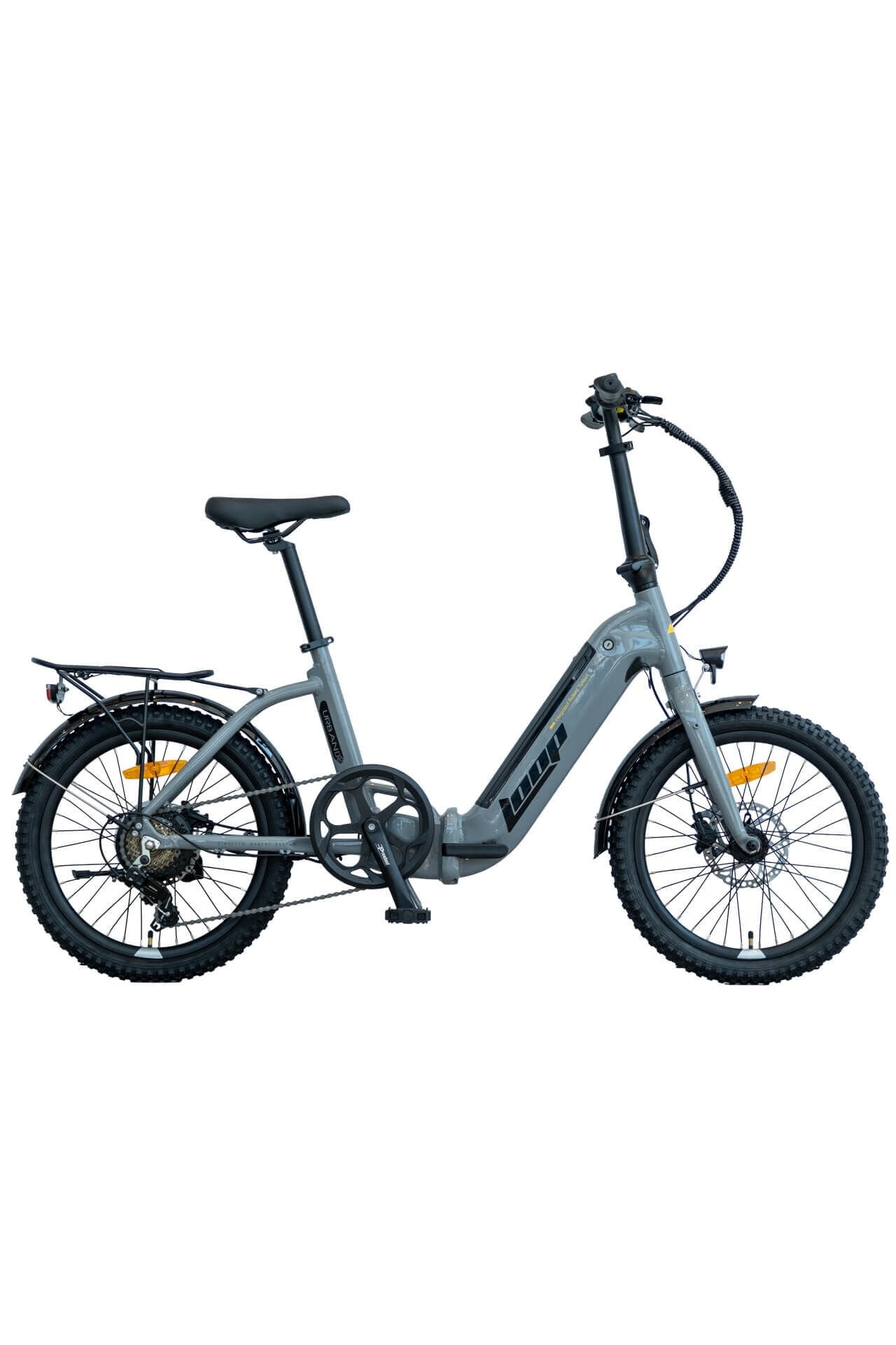 Loop Urban 20 Jant Elektrikli Katlanır Bisiklet (Nardo Gri-Siyah-Sarı)