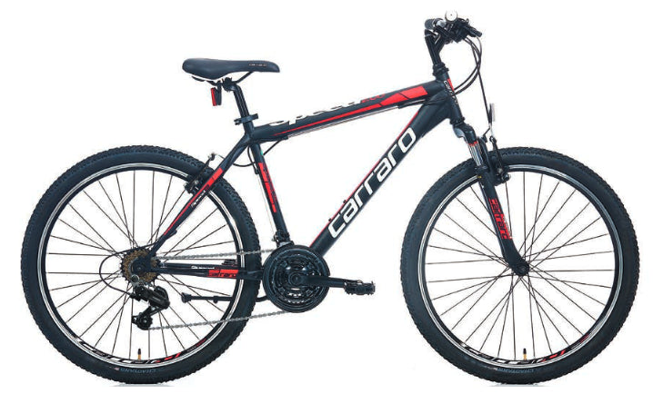 Carraro Speed 260 26 V Dağ Bisikleti (Mat Siyah-Kırmızı-Koyu Kırmızı)