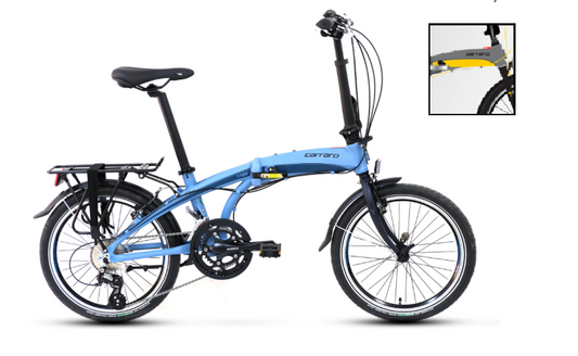 Carraro Flexi 116 20 Jant V Fren Katlanır Bisiklet (Mat Kül Gri Siyah Sarı)