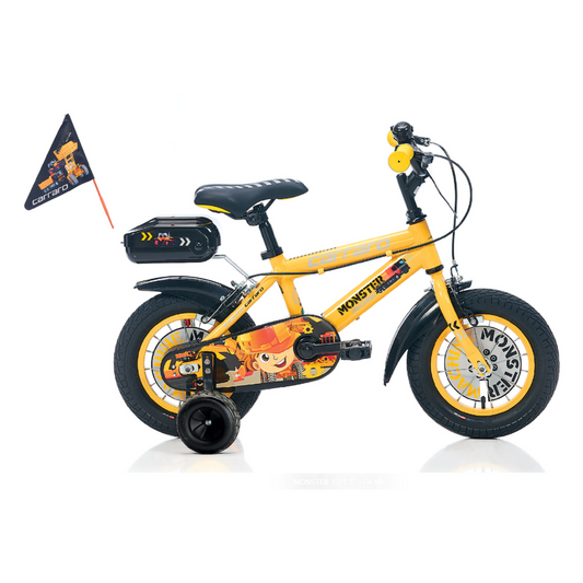 Carraro Monster 12 Çocuk Bisikleti (Sarı Gri Siyah)