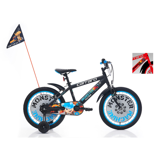 Carraro Monster 20 Jant V-Fren Çocuk Bisikleti (Kırmızı-Gri-Siyah)