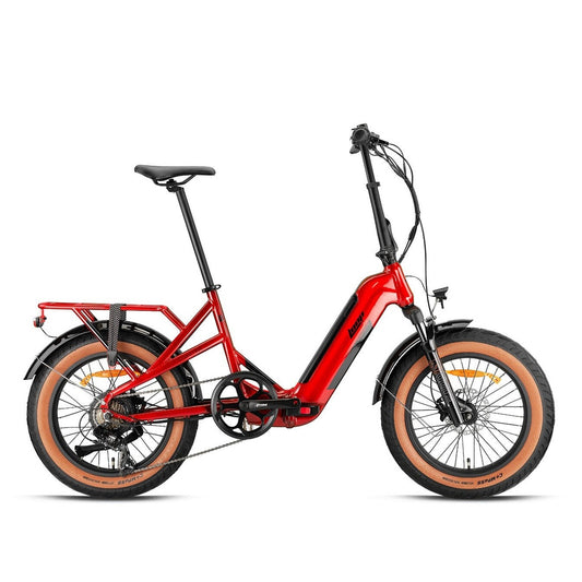 Loop Coaster 20 Jant Katlanır Elektrikli Bisiklet (Kırmızı-Siyah)