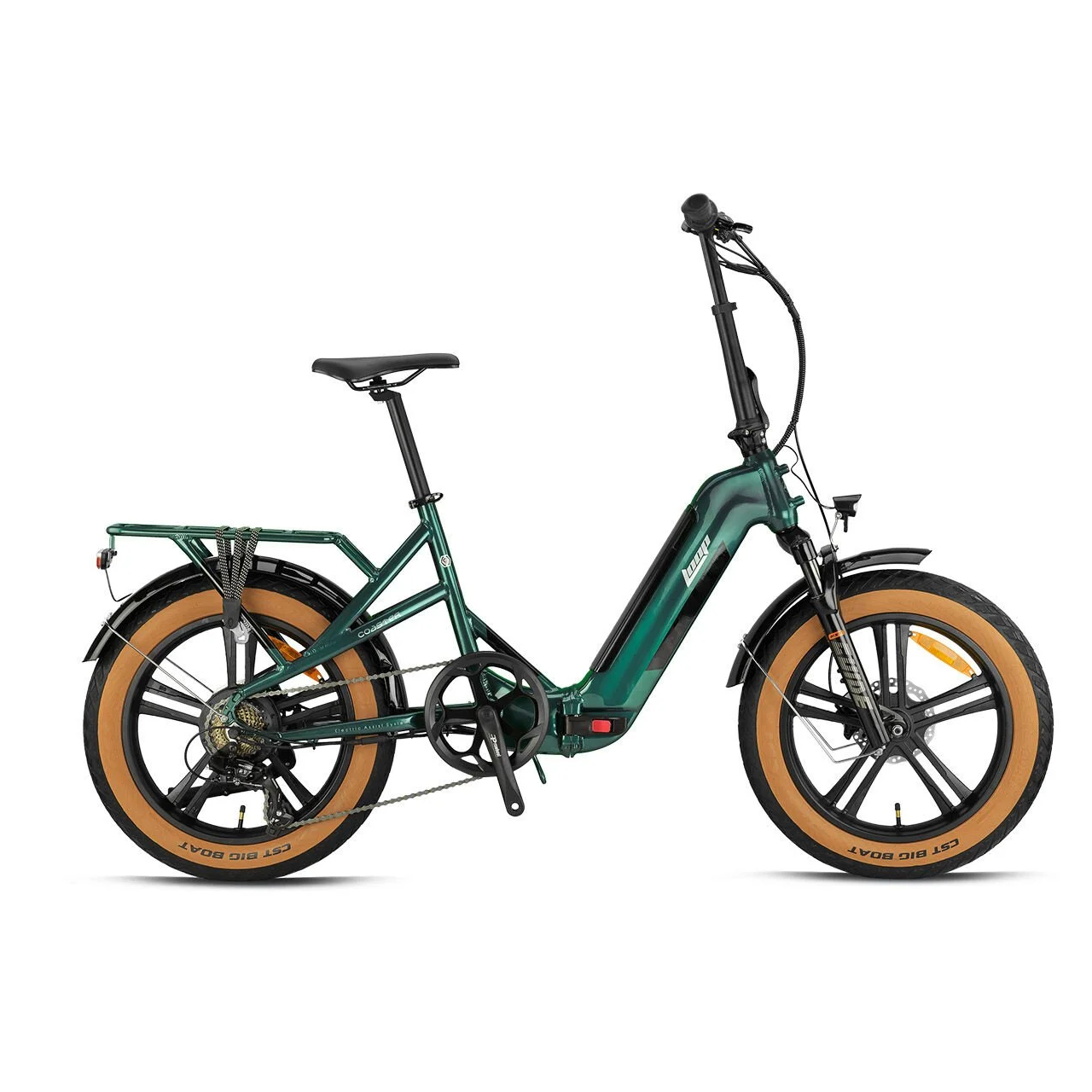 Loop Coaster 20 Jant Hd Elektrikli Katlanır Bisiklet (Yeşil-Gri)