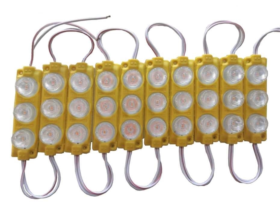 PARMAK LED YUVARLAK CAMLI SARI (10 ADET) 12V