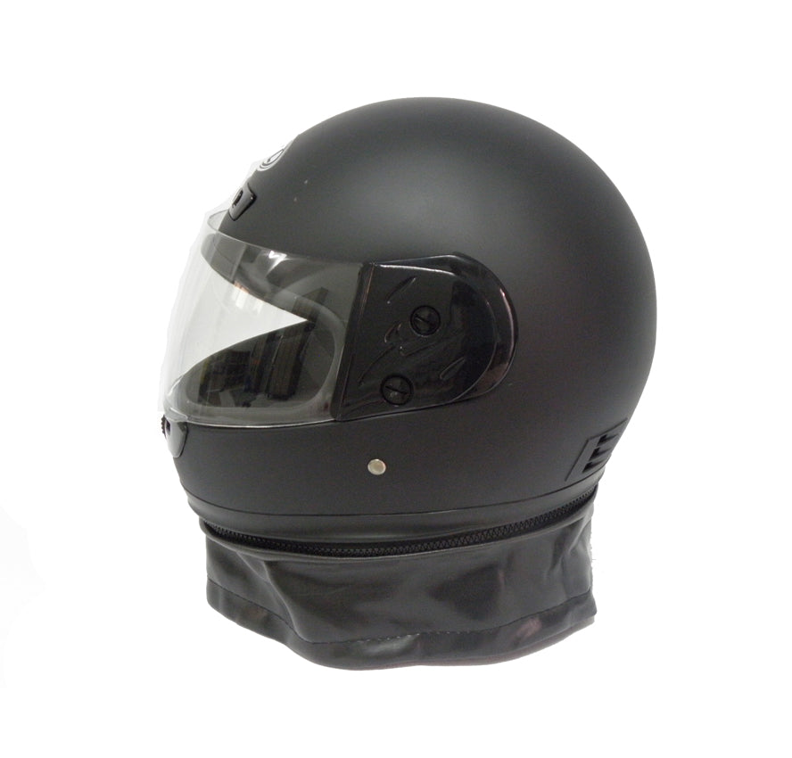 KASK ÇENELİ DERİLİ MAT SİYAH NO: 03  (M-L-XL)