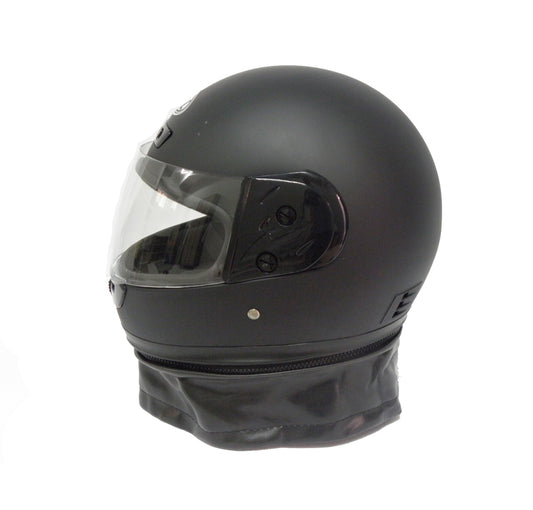 KASK ÇENELİ DERİLİ MAT SİYAH NO: 03  (M-L-XL)