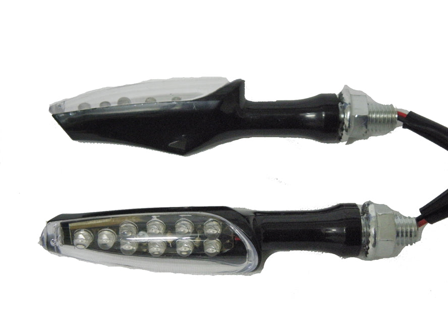 SİNYAL LED  D-44 SİYAH (BEYAZ IŞIK) (2 li TK)
