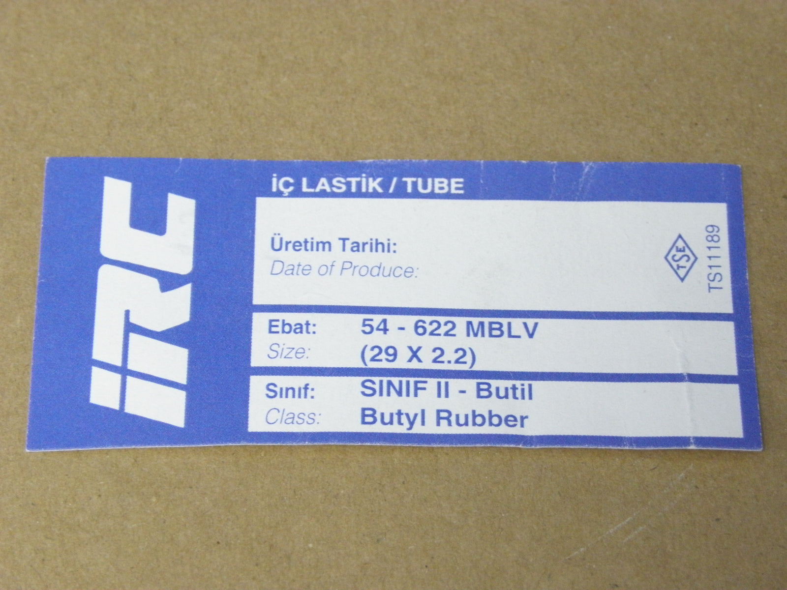 İÇ LASTİK  29 x 2.2 (54-622) (MB-L/V) (8626)