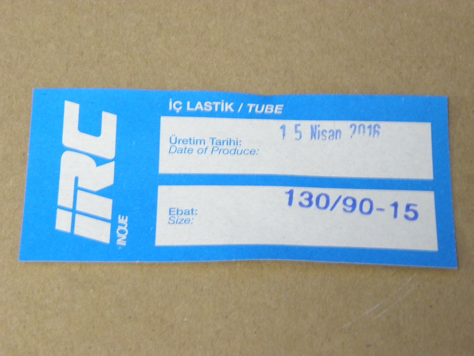 İÇ LASTİK 130/90-15 (DÜZ SİBOP) (8503)